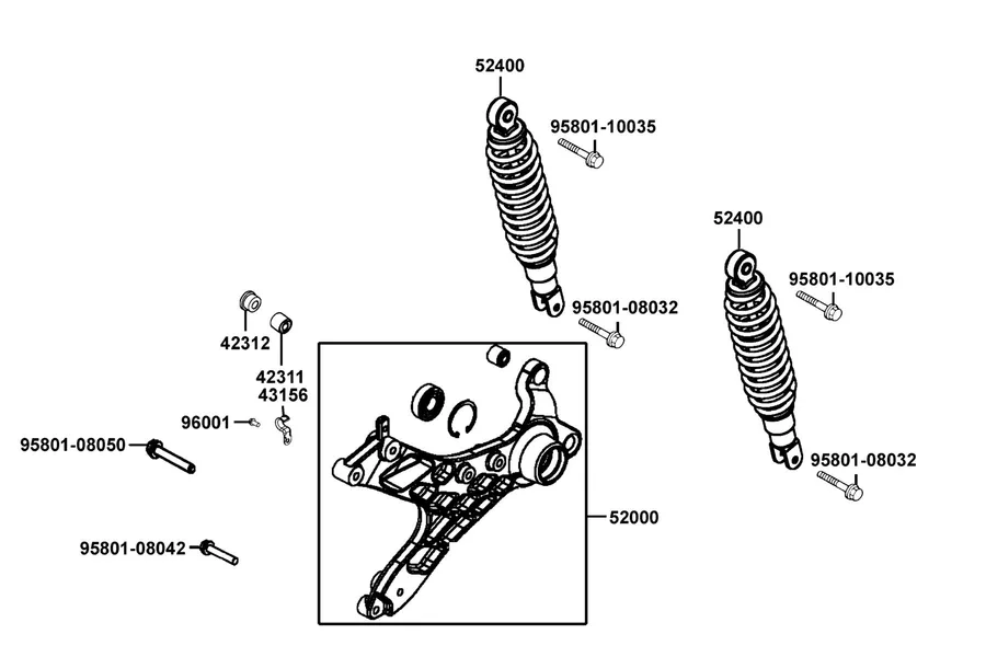 F16 Rear Cushion parts diagram