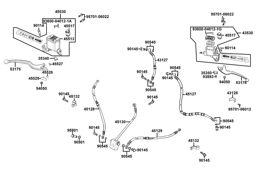 F04 Master Cylinder parts diagram