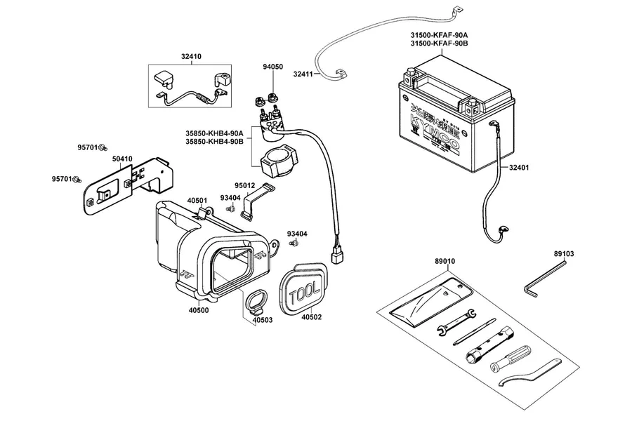 F26 Battery parts diagram