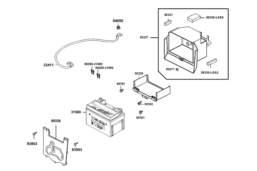 F11 Battery parts diagram