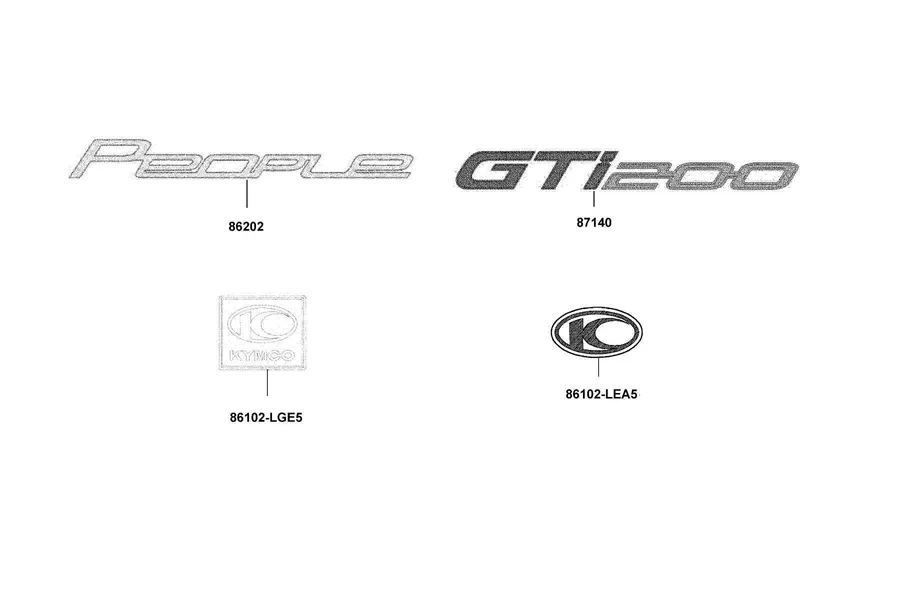 F23 Emblem and Stripe parts diagram
