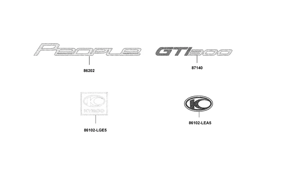 F23 Emblem and Stripe parts diagram