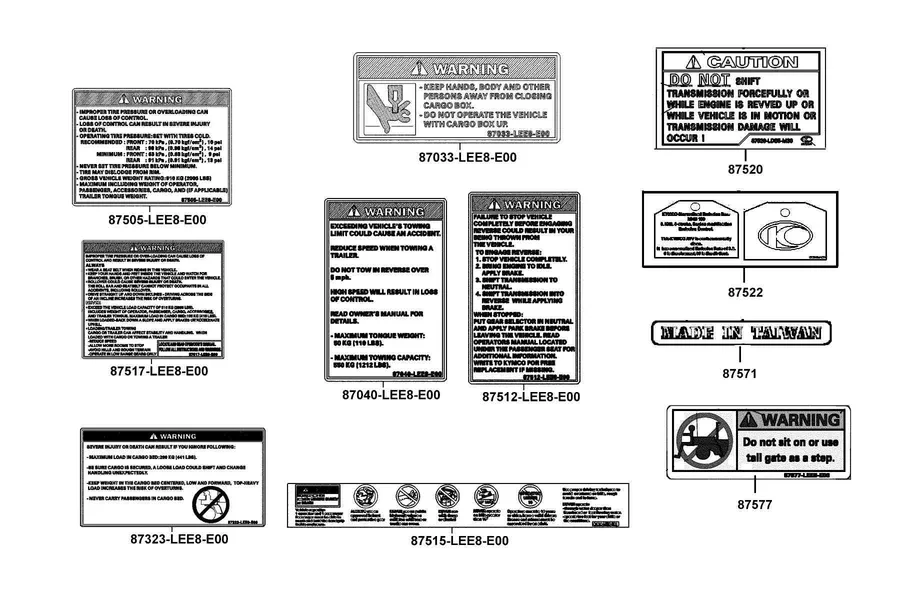 F25 Caution Label parts diagram