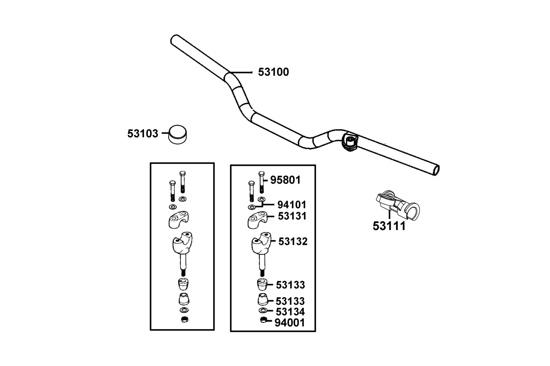 K-PIPE 125(2021) Handle Steering ● Handle Cover parts diagram