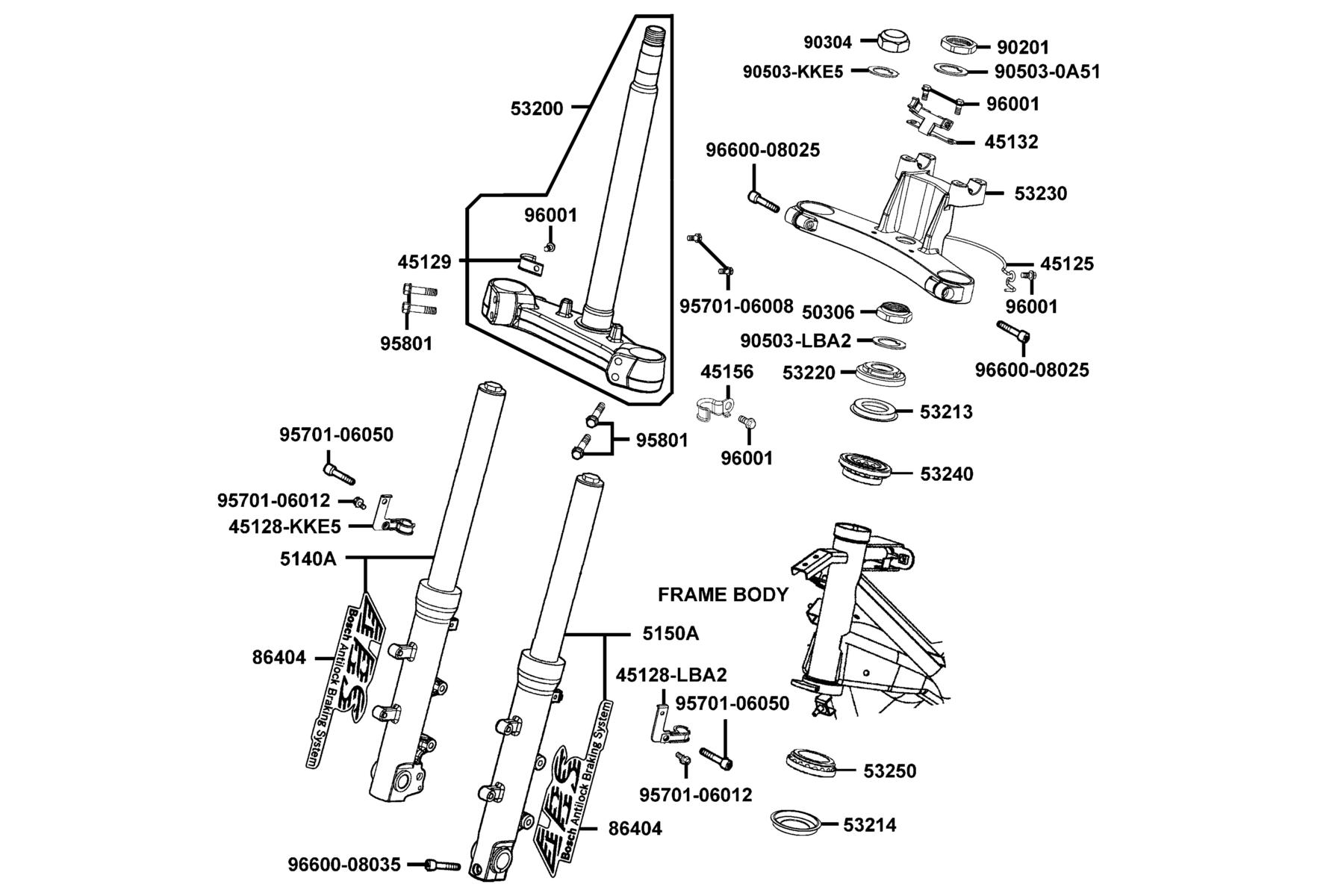 KYMCO XCITING R500i Front Cushion parts diagram