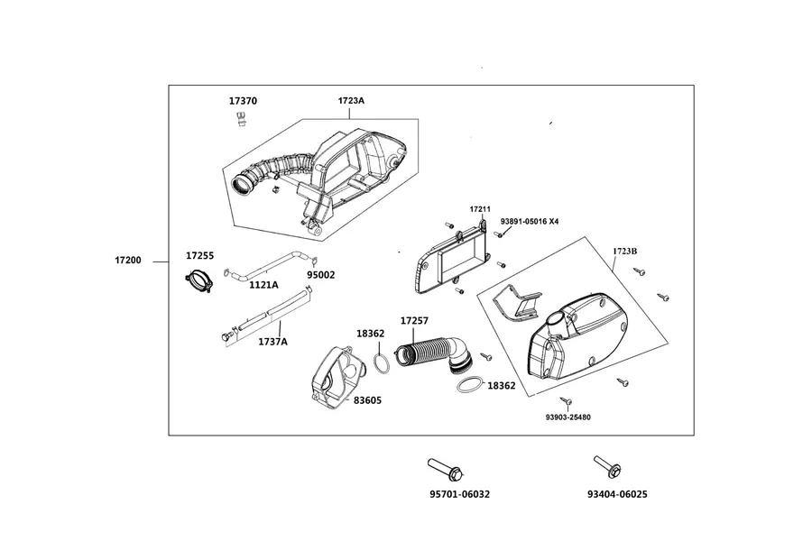F13 Air Cleaner parts diagram