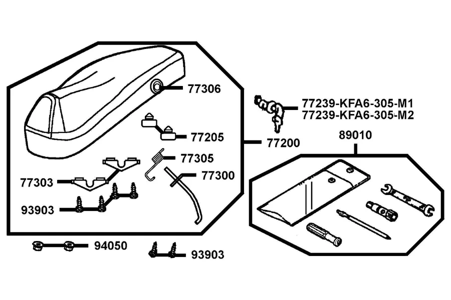 F09 Seat parts diagram
