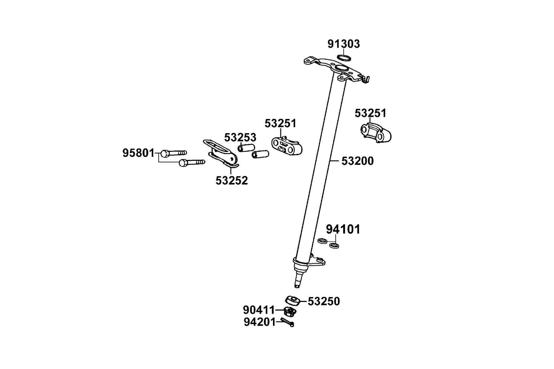KYMCO Mxer 150 (2002) Stem Steering parts diagram