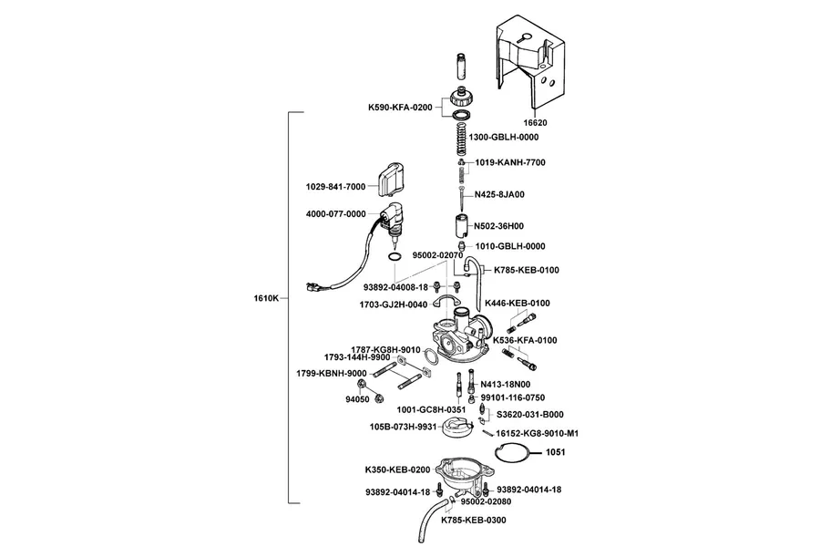 E11 Carburetor parts diagram