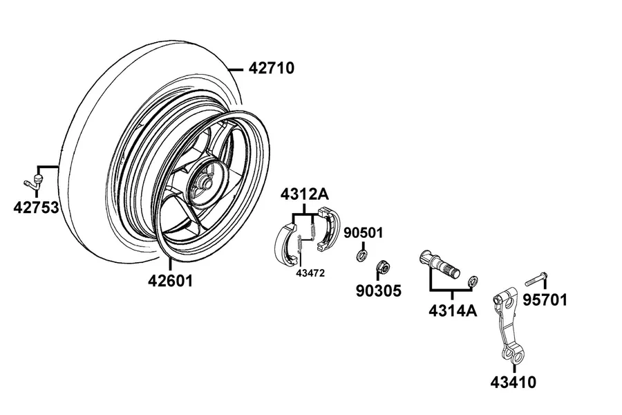 F08 Rear Wheel parts diagram