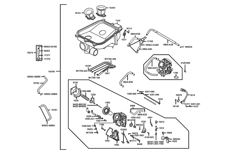 E17 Carburetor parts diagram