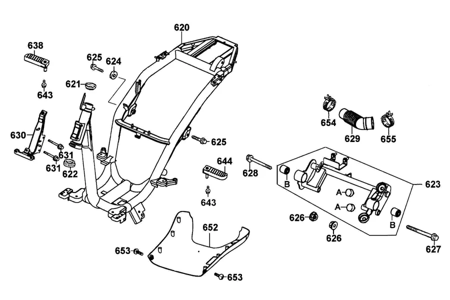 F21 Frame Body parts diagram