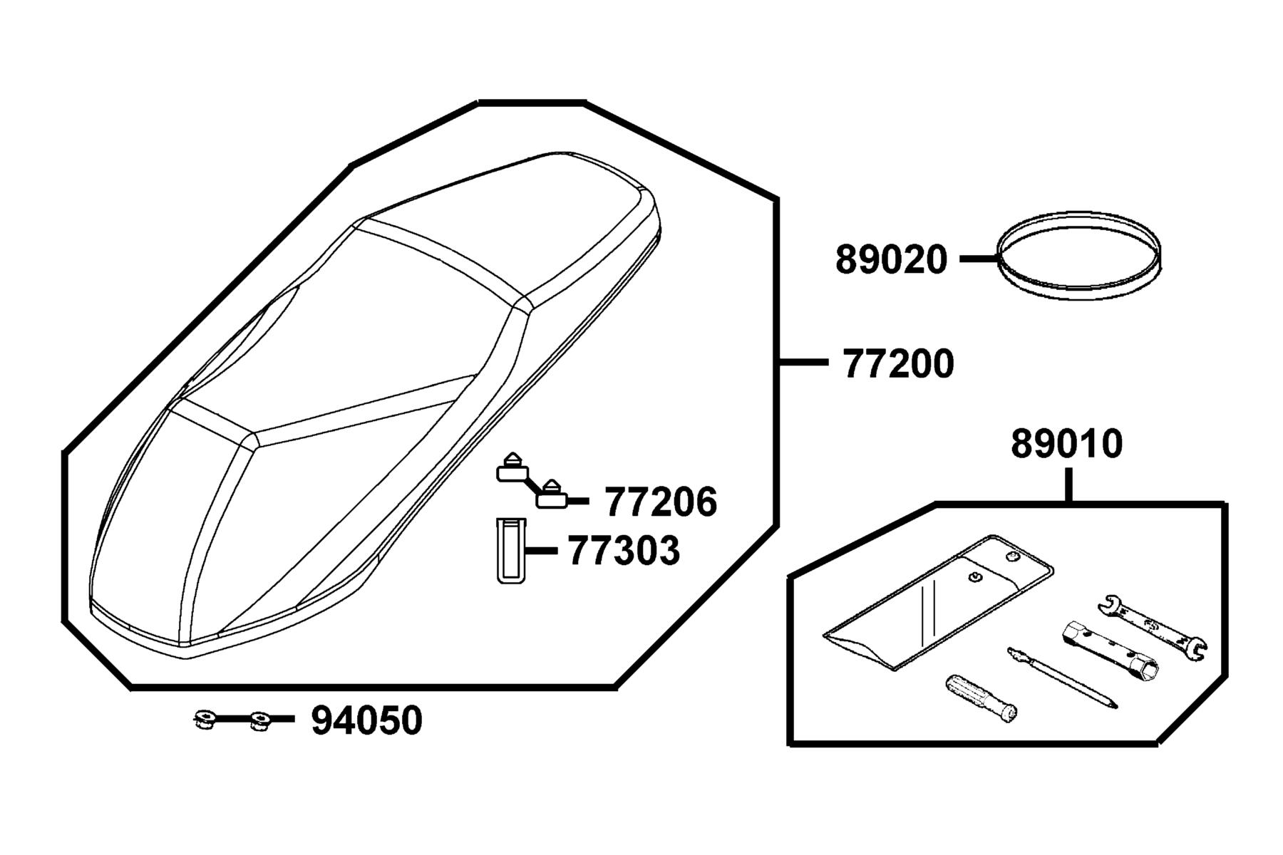 KYMCO PEOPLE 200 Seat parts diagram