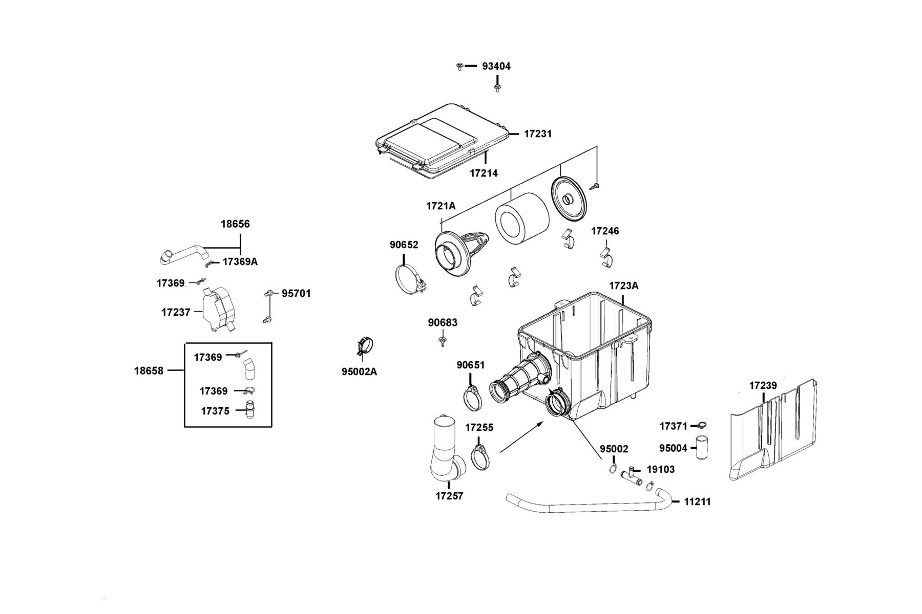 MXU 270(2021) Air Cleaner parts diagram