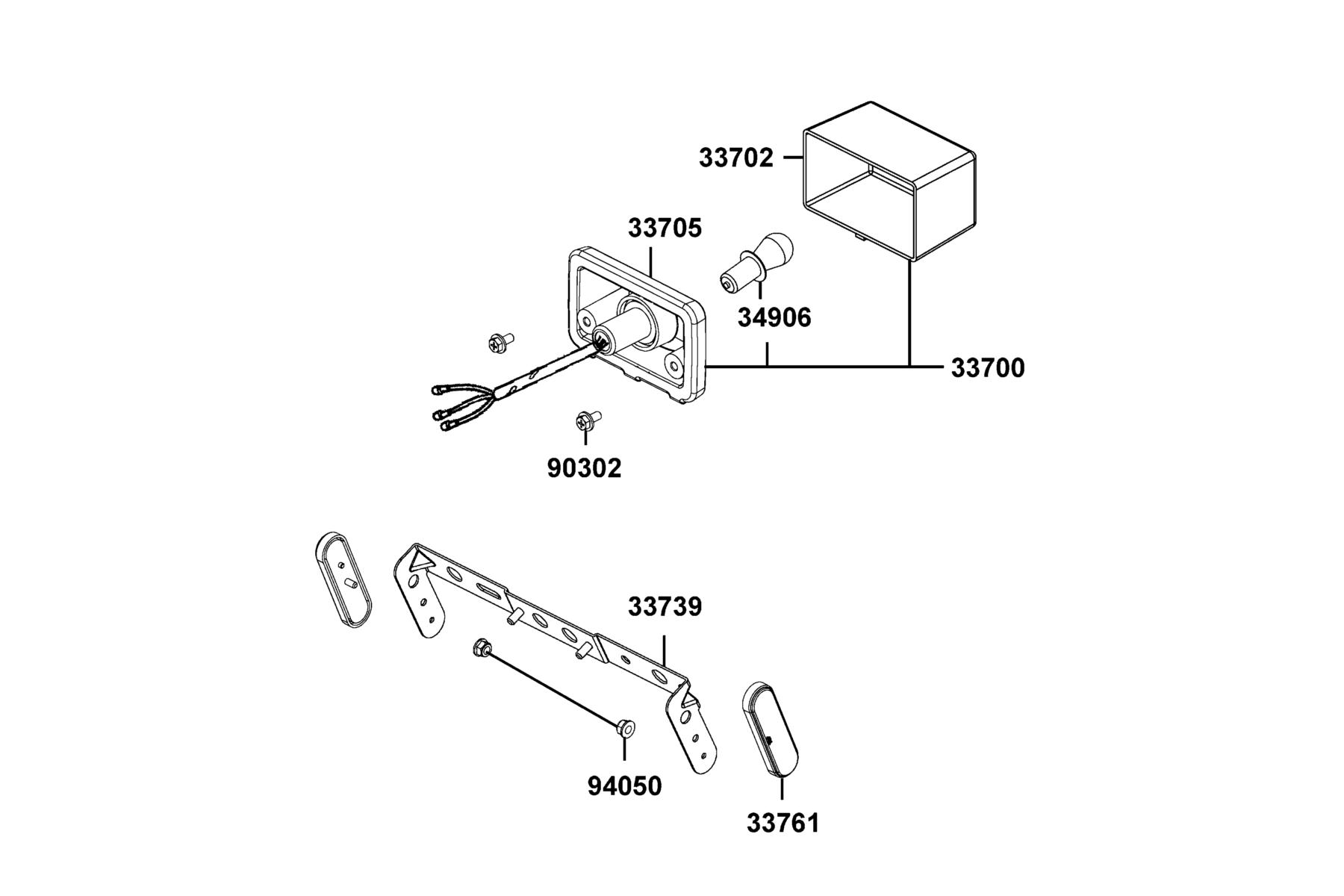 SPADE 150 FI(2018) Tail Light parts diagram