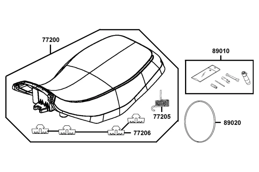 F09 Seat parts diagram