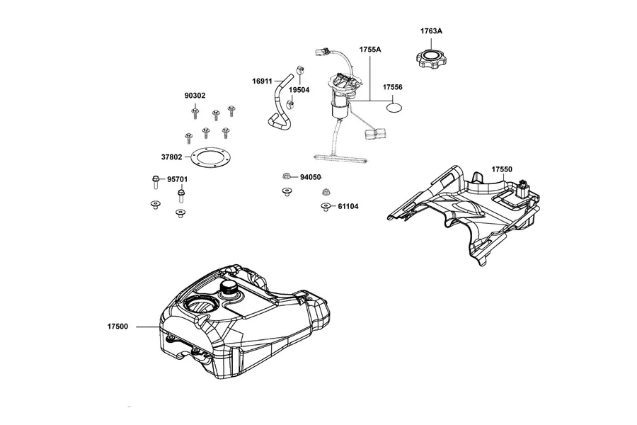 F10 Fuel Tank parts diagram