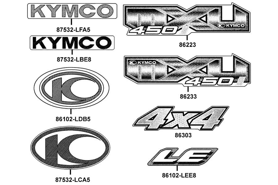 F24 Emblem and Stripe parts diagram