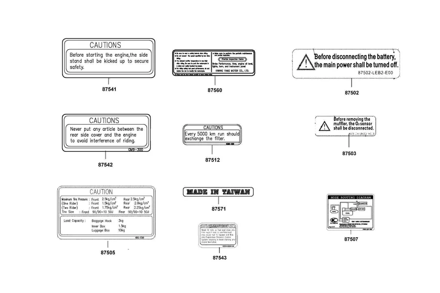F24 Caution Label parts diagram