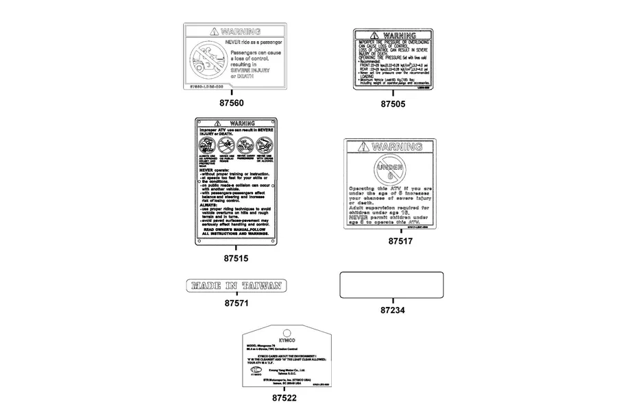 F19 Caution Label parts diagram