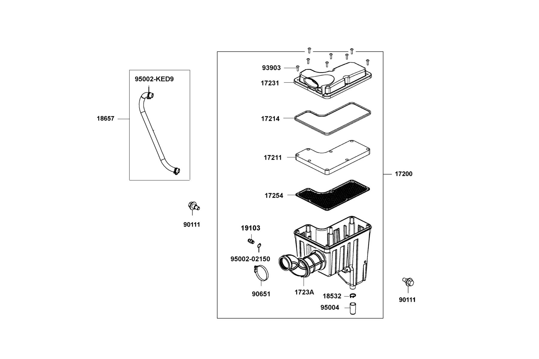 UXV 700i LE (2019~) Air Cleaner parts diagram