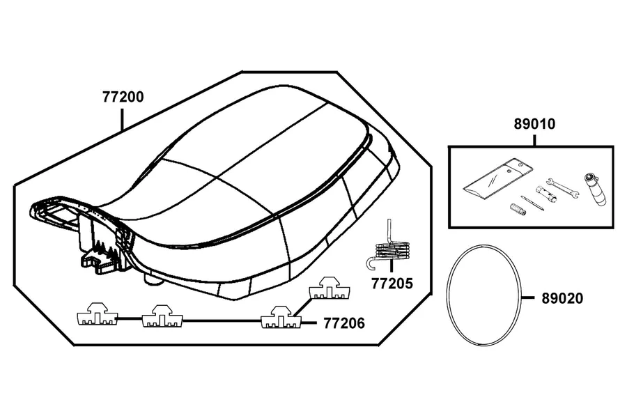 F09 Seat parts diagram
