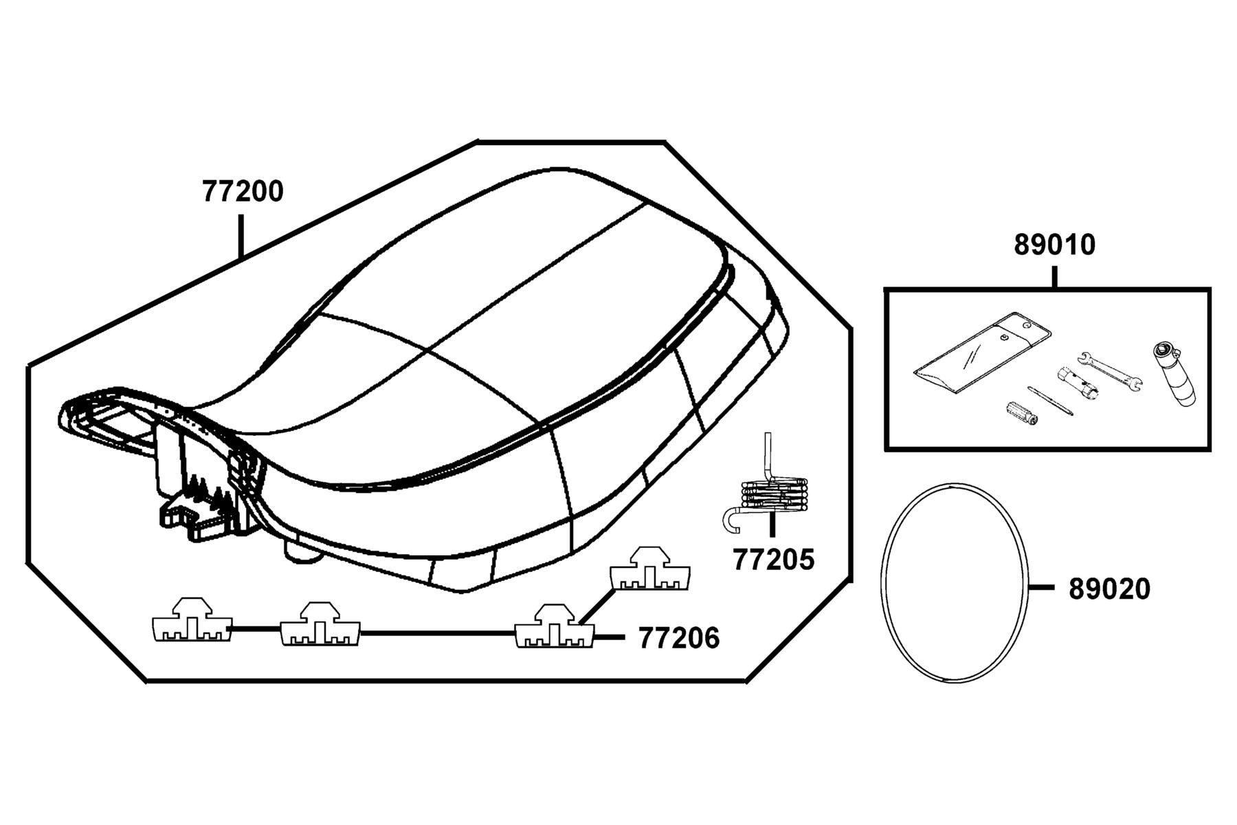 KYMCO MXU 450i (2015+) Seat parts diagram