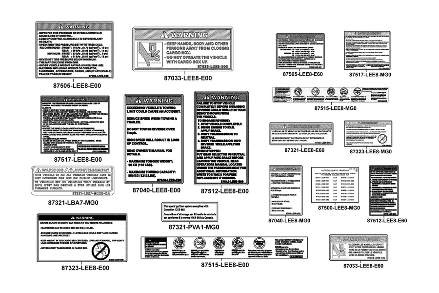 F24 Caution Label parts diagram