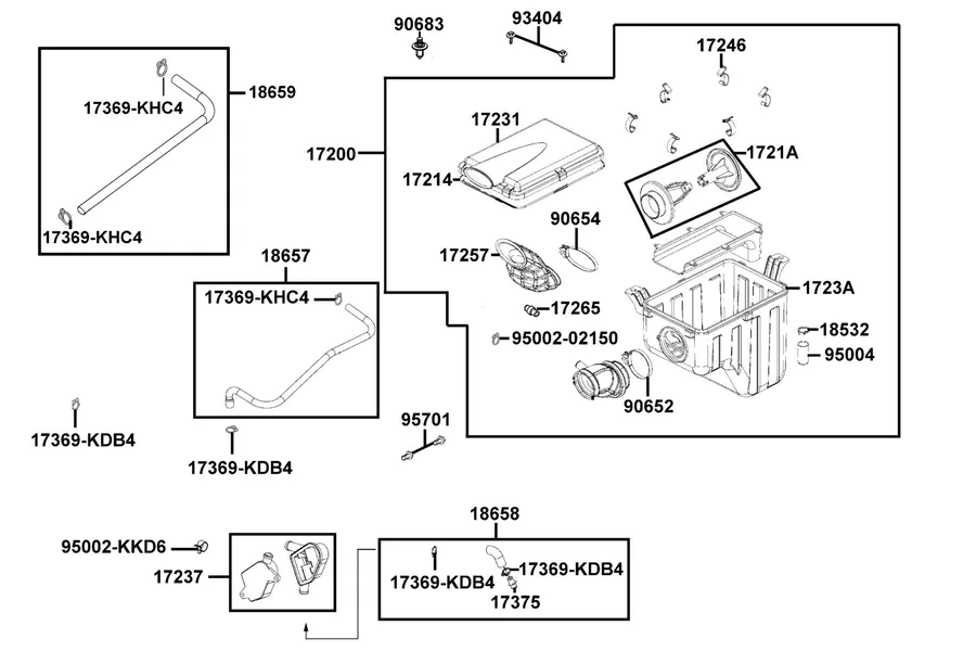 F13 Air Cleaner parts diagram