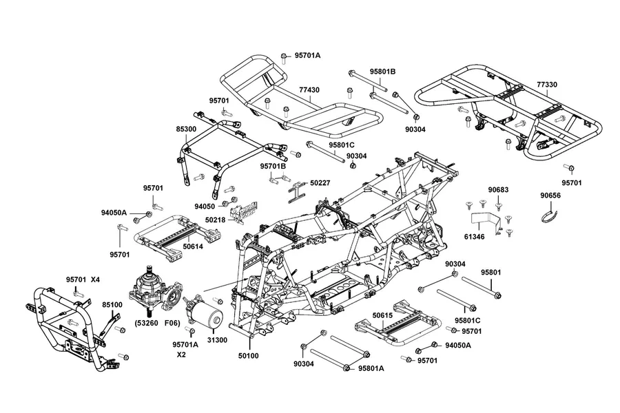 F22 Frame Body parts diagram