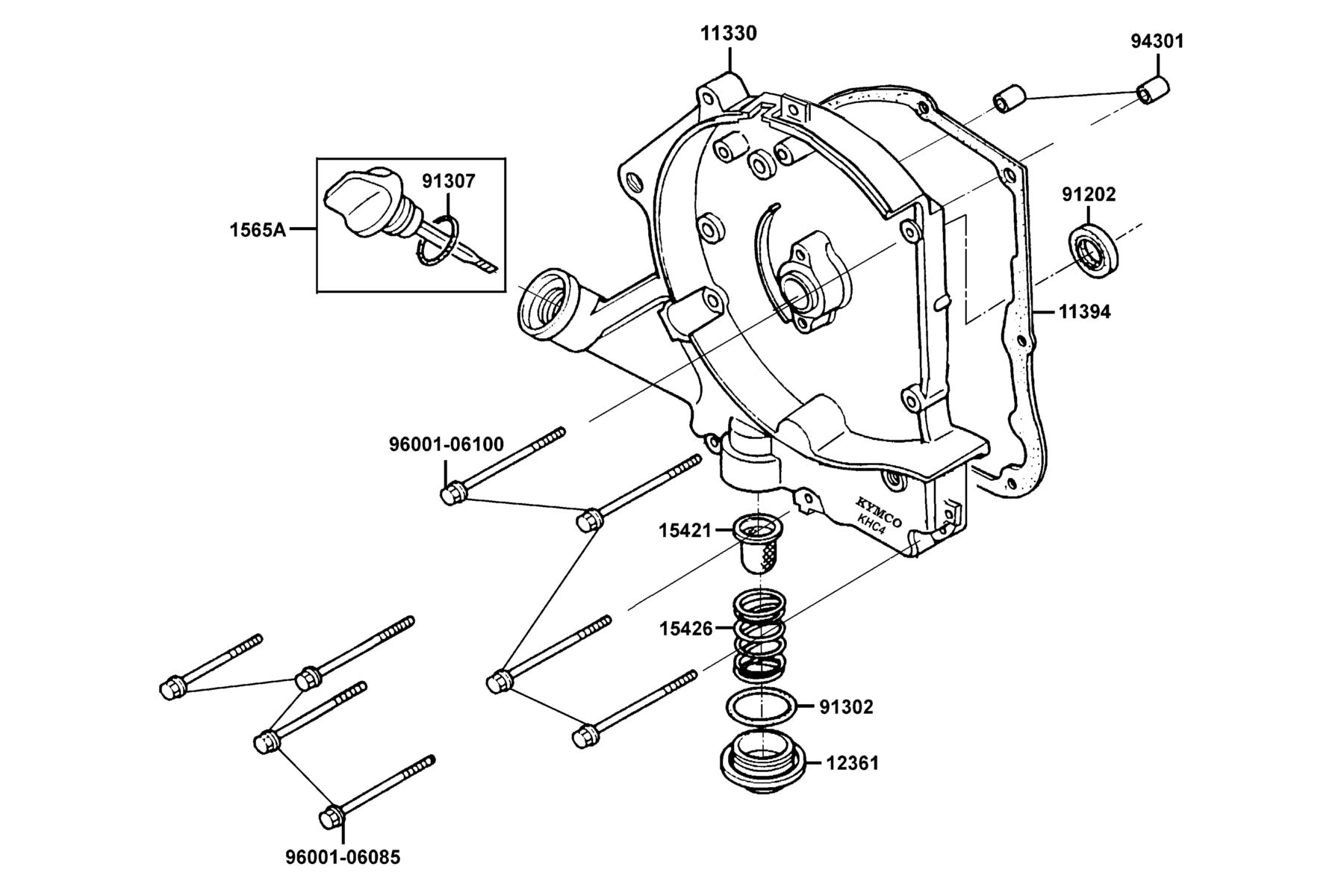 Mongoose 90S(2019) Right Crankcase Cover parts diagram