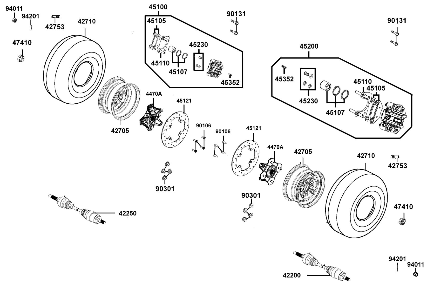 MXU 550i (2026MY) Rear Wheel parts diagram