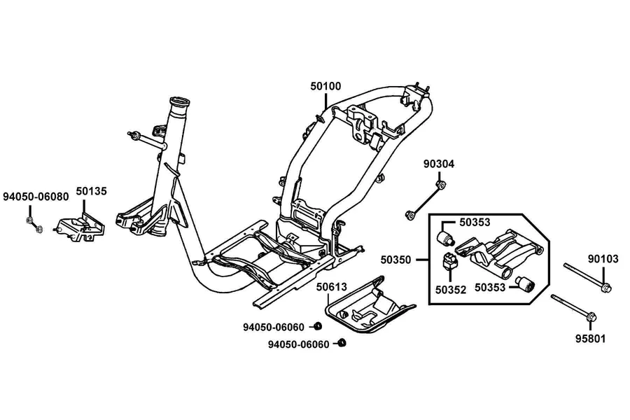 F23 Frame Body parts diagram