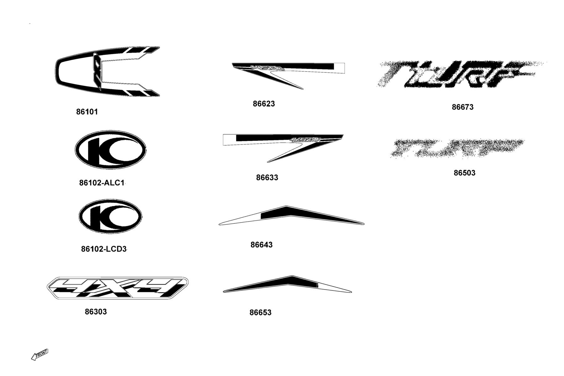 UXV 450i (2017~) Emblem●Stripr parts diagram