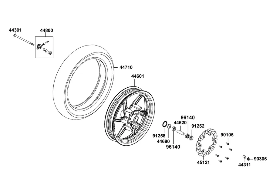F07 Front Wheel parts diagram