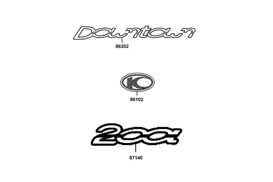 F23 Emblem and Stripe parts diagram