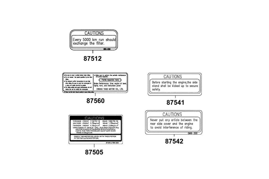 F24 Caution Label parts diagram