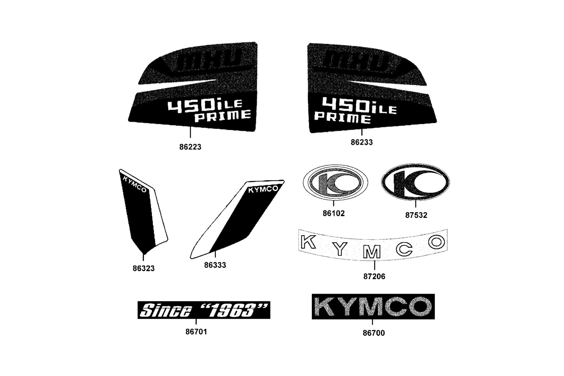 MXU 450i LE(2020) Emblem ● Stripe parts diagram