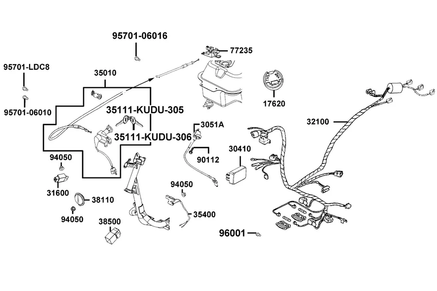 F19 Wire Harness parts diagram