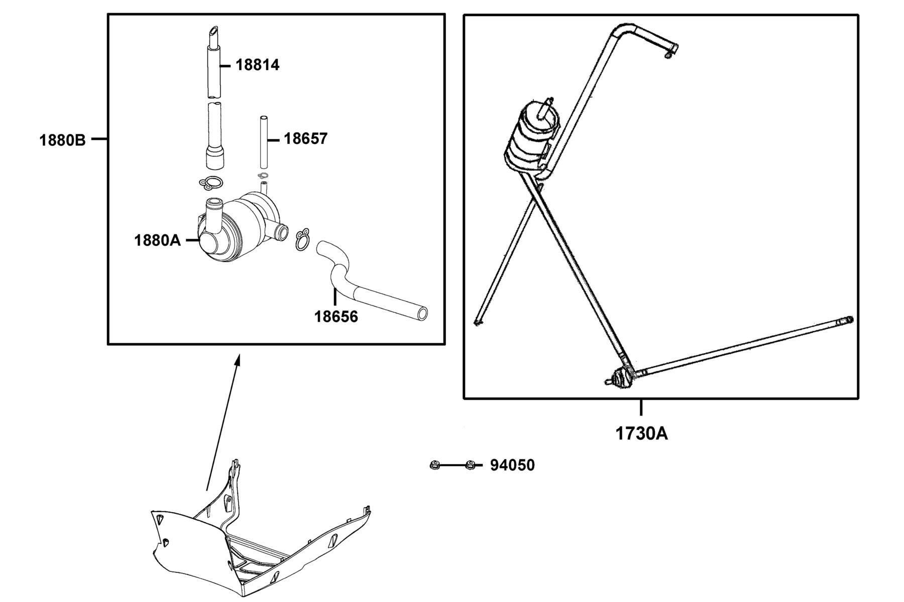 SUPER 8 150 Air Cleaner Two parts diagram