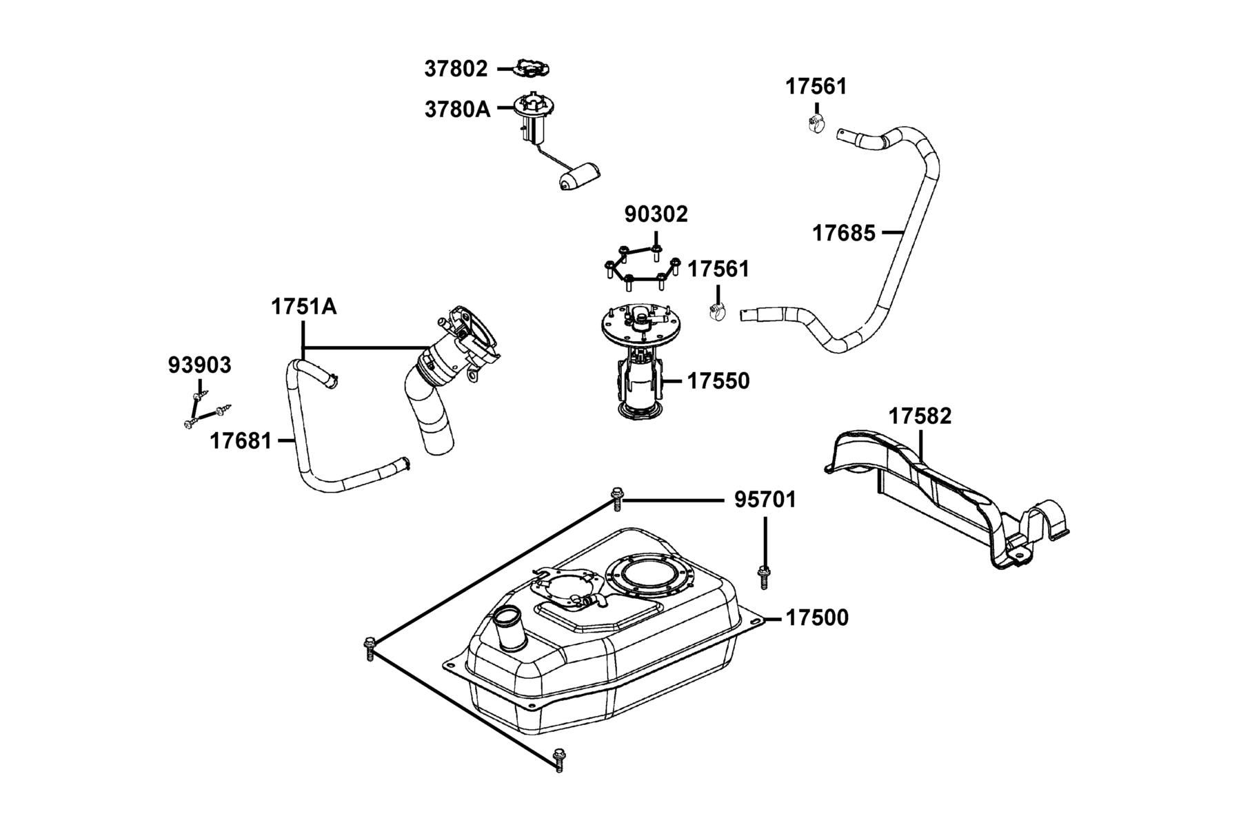 New People S 150(2020~ Fuel Tank parts diagram