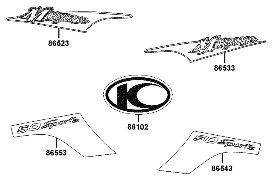 F21 Emblem and Stripe parts diagram