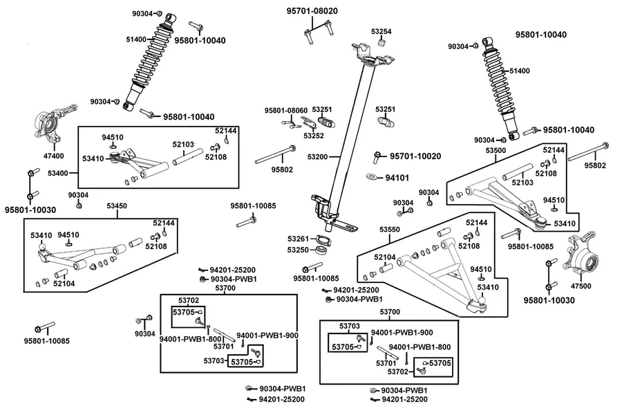 F06 Stem Steering parts diagram