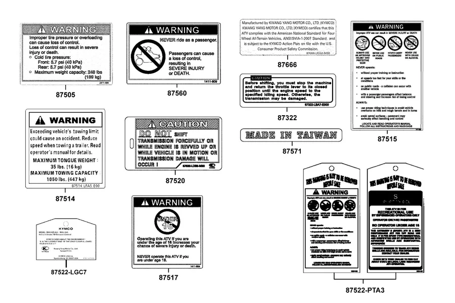 F24 Caution Label parts diagram