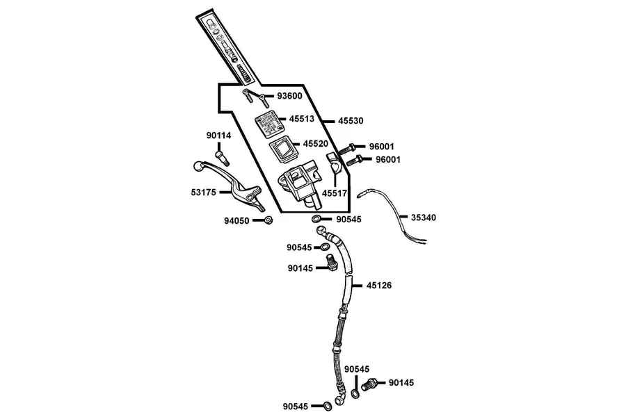F04 Brake Master Cylinder parts diagram