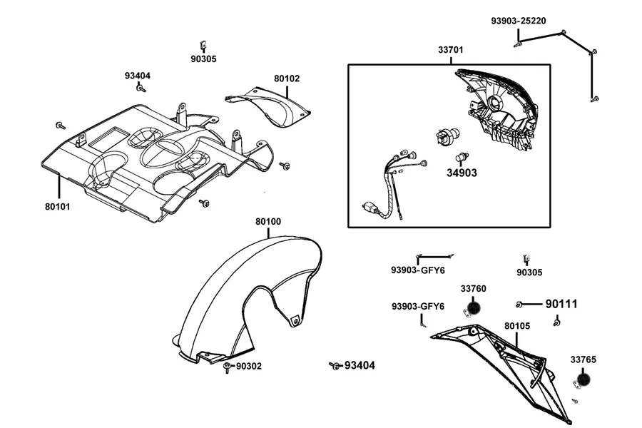 F18 Tail Light parts diagram