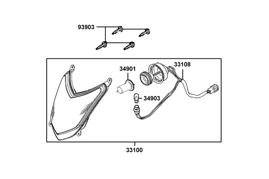 F01 Head Light parts diagram