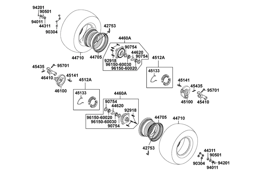 F06 Front Wheel parts diagram