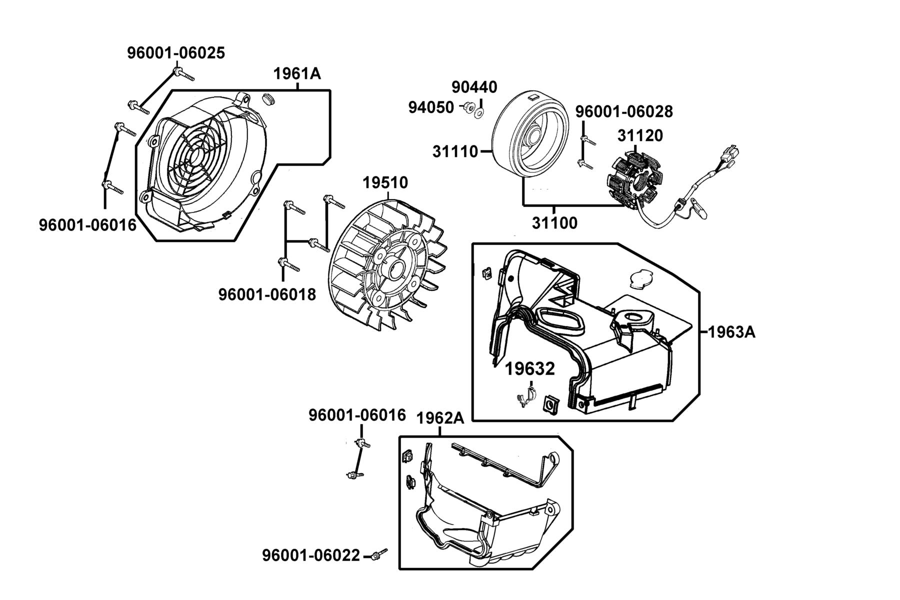 LIKE 150i ABS MY2026 Fan Cover ● Generator parts diagram