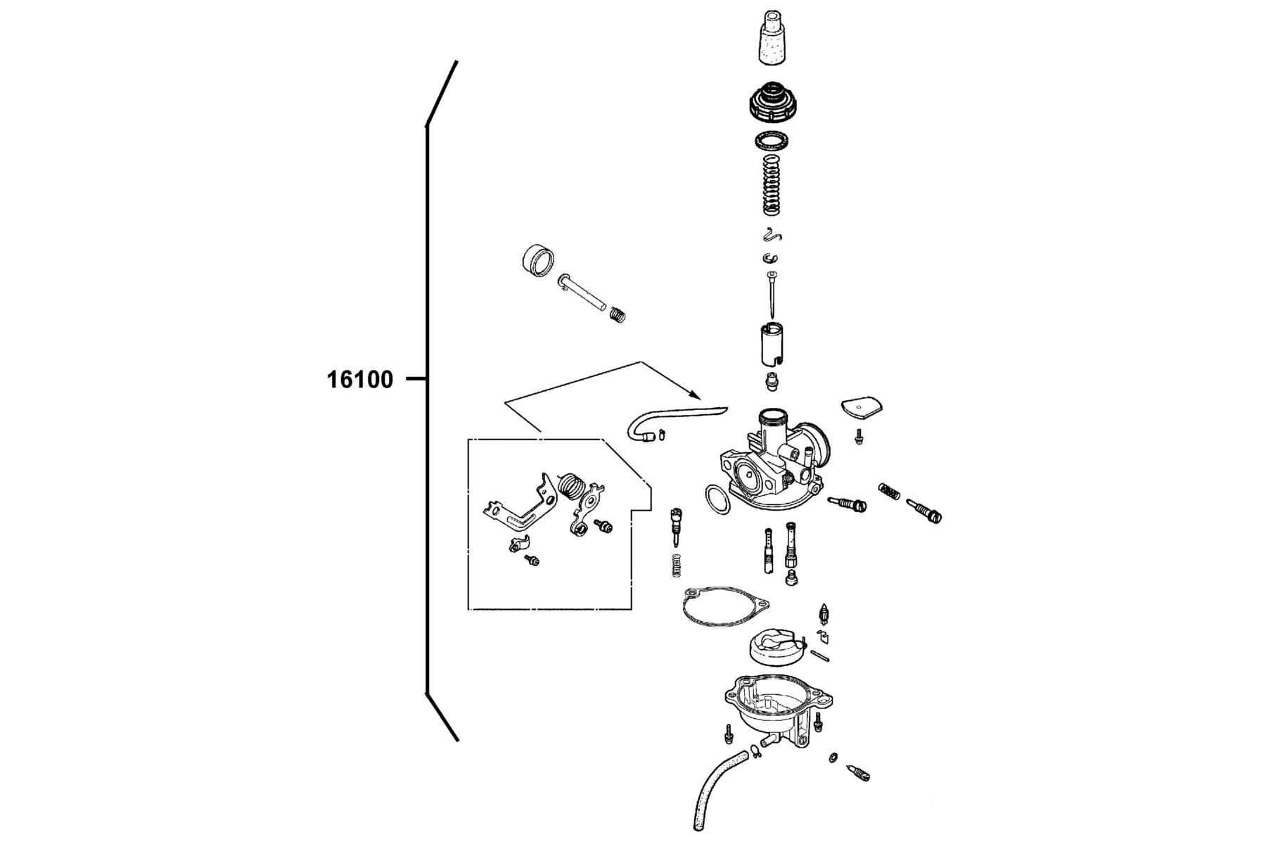 K-PIPE 125(2016~) Carburetor parts diagram